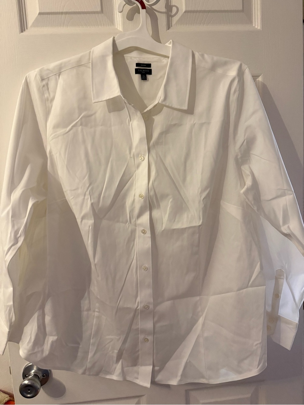 Talbots White womens Dress Shirt - Classic Button-Up